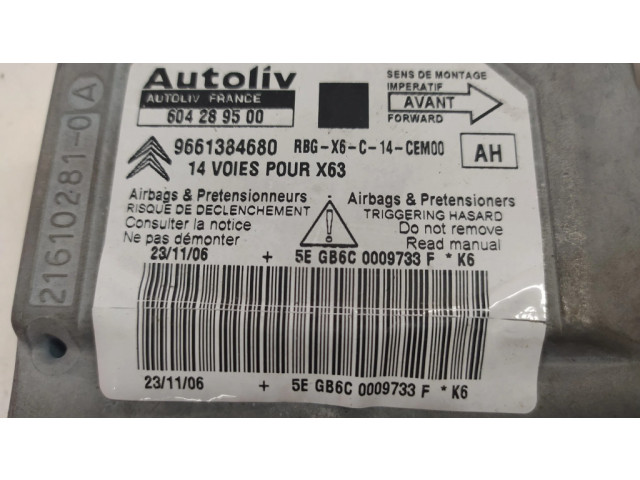Блок подушек безопасности 9661384680, 604289500   Citroen C6