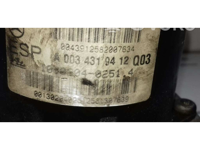 Jednotka ABS A2095450232, A0034319412   Mercedes-Benz C W203 2004