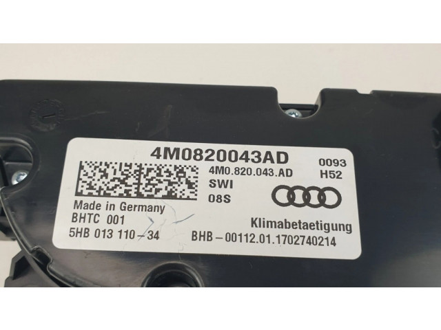 Блок управления климат-контролем 4M0820043AD   Audi Q7 4M