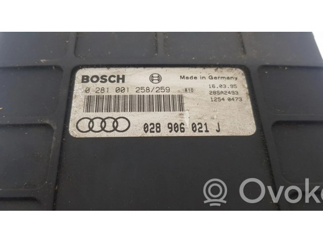 Блок управления двигателя 0281001258, 028906021J   Audi A6 S6 C4 4A