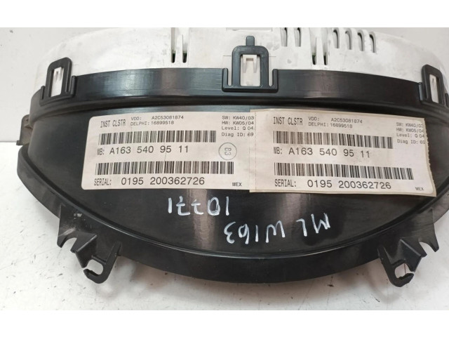 Панель приборов A1635409511   Mercedes-Benz CL C215       