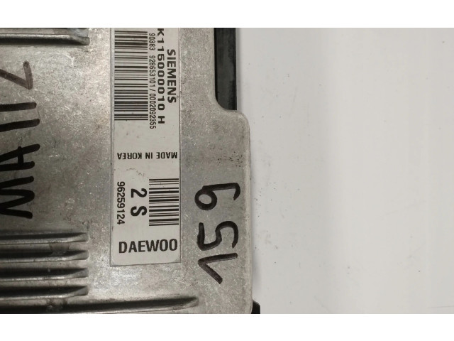 Řídící jednotka 96259124   Daewoo Matiz 2001