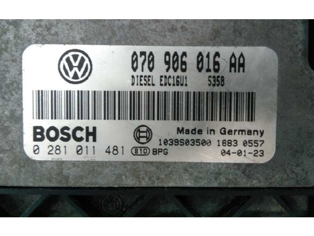 Řídící jednotka 070906016AA, 0281011481   Volkswagen Touareg I 2004