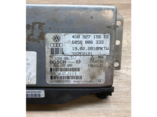 Блок управления коробкой передач 4D0927156EE, 260002880   Audi A8 S8 D2 4D