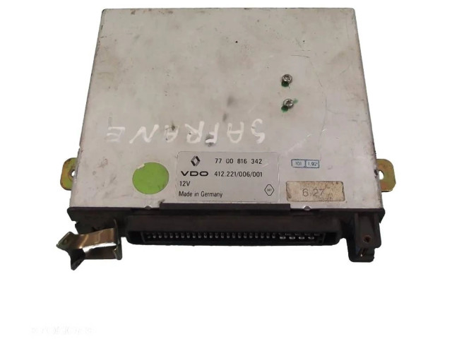 Řídící jednotka 7700816342, 412221006001   Renault Safrane 1993