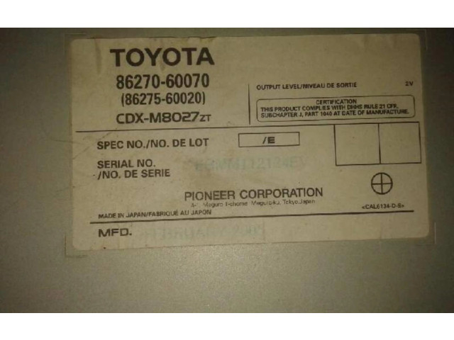Vstřikovač 8627060070   Toyota Land Cruiser (J120)     