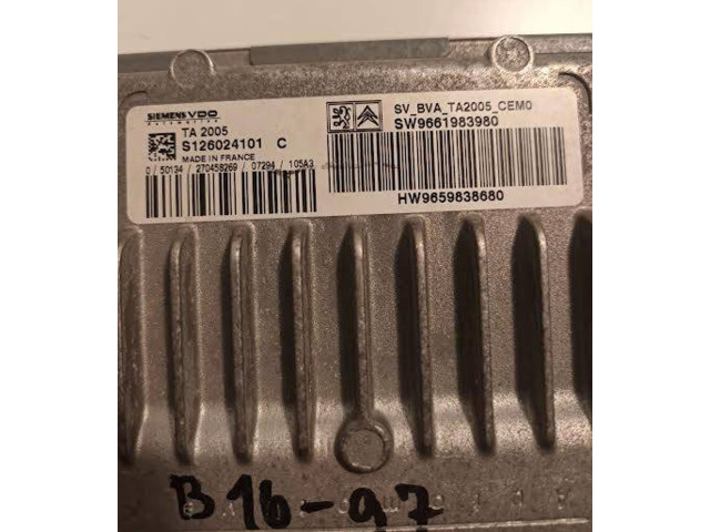 Блок управления коробкой передач 9661983980, S126024101C   Peugeot 207