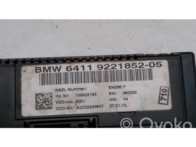 Блок управления климат-контролем 9221852   BMW 1 E81 E87