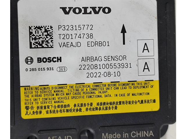Блок подушек безопасности 32315772, 0285015931   Polestar 2
