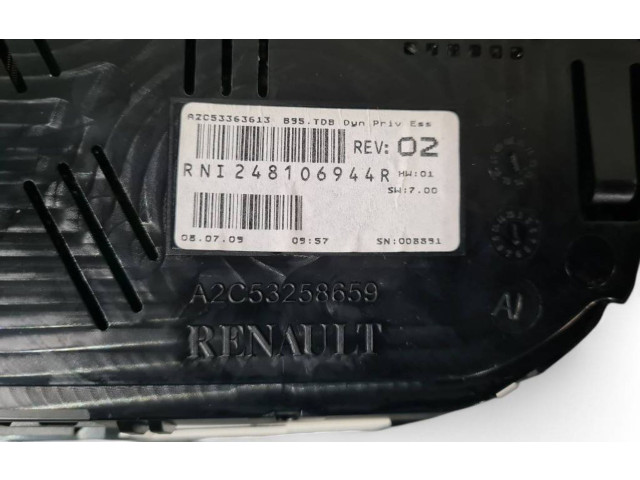 Přístrojová deska  Renault Megane III 2009 248106944R, A2C53363613  