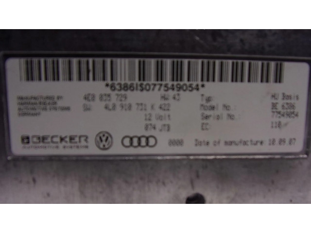 Блок управления 4L0910731K, 4E0035729   Audi Q7 4L