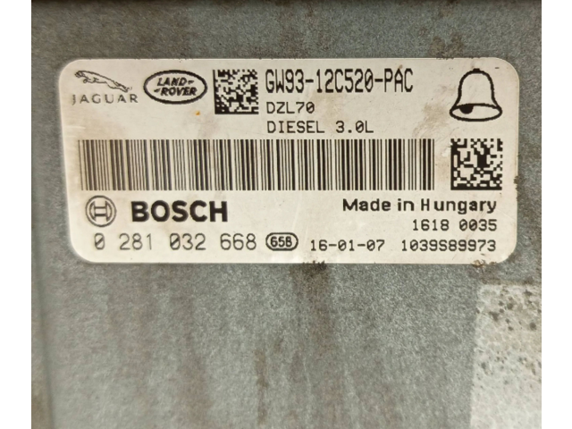 Řídící jednotka GW9312C520PAC, 0281032668   Land Rover Range Rover Sport L494 2016