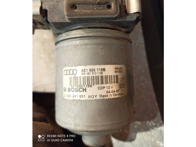 Двигатель стеклоочистителей 4E1955023G, 4E1955119B   Audi A8 S8 D3 4E 2005
