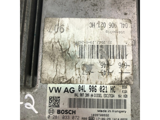 Блок управления двигателем Блок управления 04L906021HC, 0281033072   Audi A6 C7