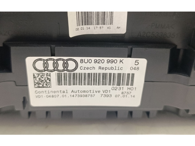Přístrojová deska  Audi RS Q3 2015 8U0920990K  
