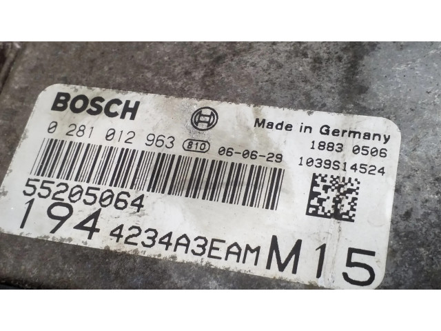 Řídící jednotka 0281012963, 55205064   Fiat Croma 2006