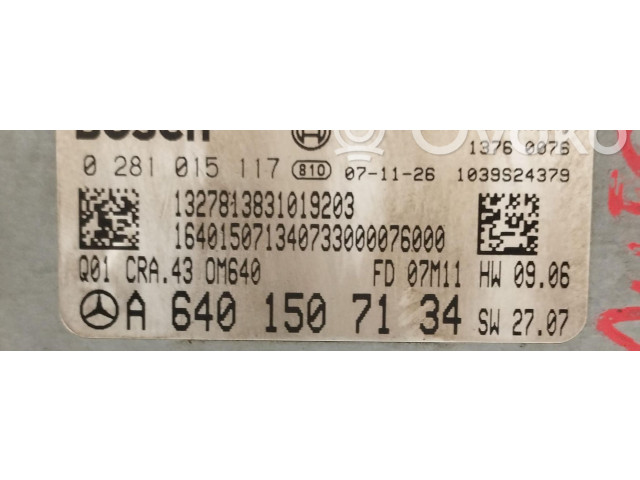 Řídící jednotka 0281015117, 0281015117   Mercedes-Benz A W169 2008