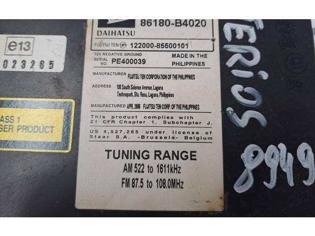 Рулевая рейка  Радио/ проигрыватель CD/DVD / навигация 86180-B4020, 3SZVE   Daihatsu Terios  -  года