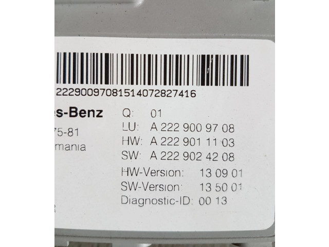 Řídící jednotka A2229009708, A2229024208   Mercedes-Benz C AMG W205 2013