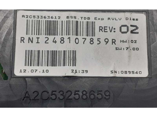 Přístrojová deska  Renault Megane III 2010 248107859R, A2C53363612  