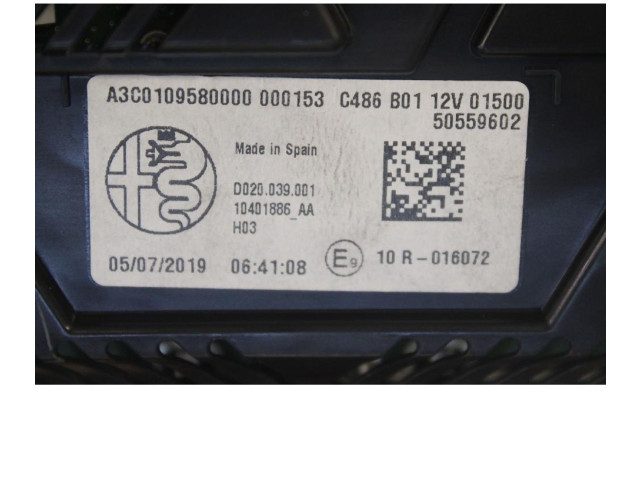 Přístrojová deska  Alfa Romeo Stelvio 2016 A3C0109580000  