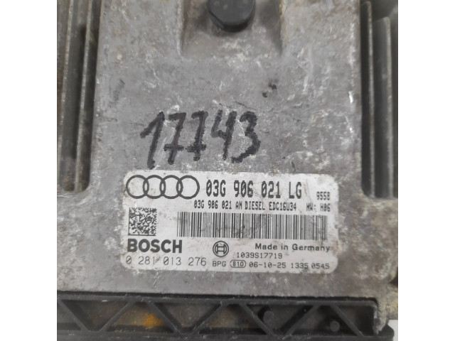 Блок управления двигателя 03g906021lg, 0281013276   Audi A3 S3 8P