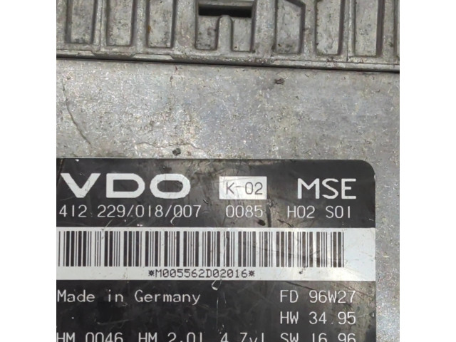 Řídící jednotka 0225458832, 412229018007   Mercedes-Benz E W210 1997