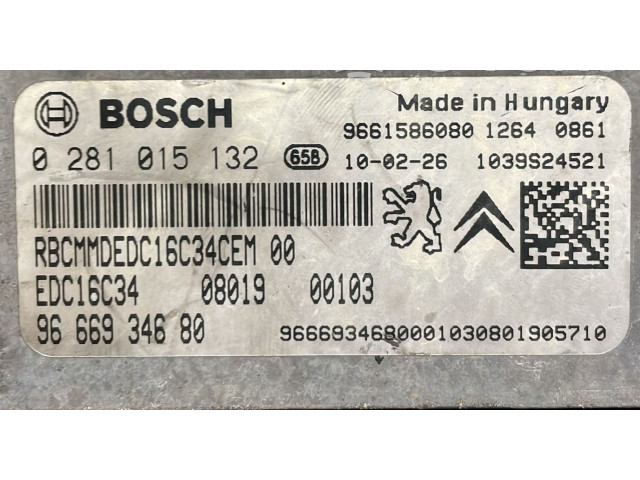 Pojistková skříňka Комплект зажигания 0281015132, 0281015132   Peugeot Bipper 2010