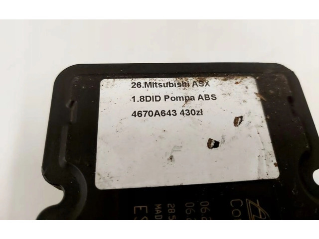 Jednotka ABS 4670A298, 06210957143   Mitsubishi ASX 2010