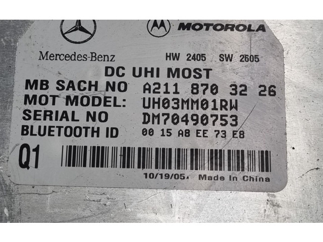 Модуль «Bluetooth» A2118703226   Mercedes-Benz C W203