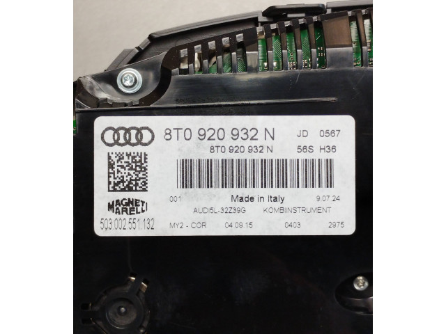 Přístrojová deska  Audi A5 Sportback 8TA 2016 8T0920932N, 503002551132  