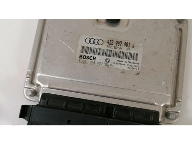 Блок управления двигателя 4B2907401J, 0281010822   Audi A4 S4 B6 8E 8H