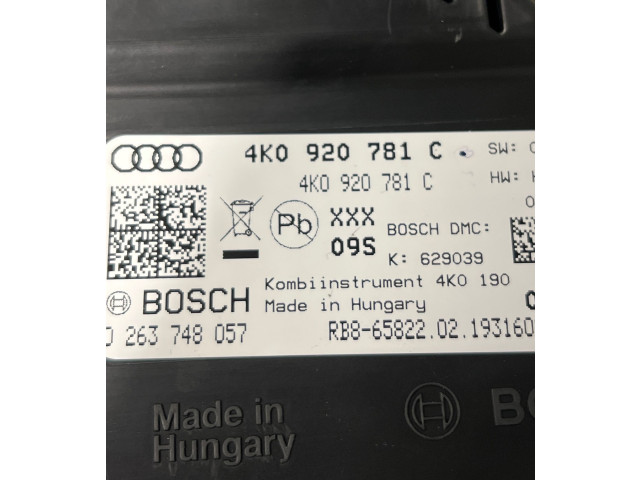 Блок управления двигателем ECU 4K0920781C, 0263748057   Audi A6 S6 C8 4K
