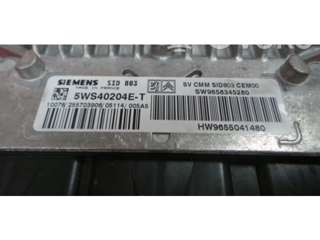 Řídící jednotka 5WS40204E, HW9655041480   Peugeot 407 