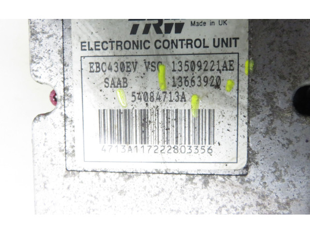 Jednotka ABS 13663920, 13509221AE   Saab 9-3 Ver1 2004
