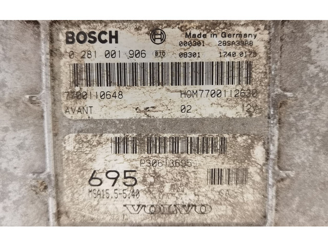 Řídící jednotka 7700110648, 0281001906   Volvo S40, V40 2000