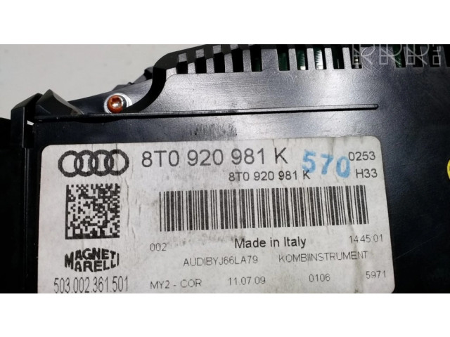 Панель приборов 8T0920981K, 5550016205   Audi A5 8T 8F       