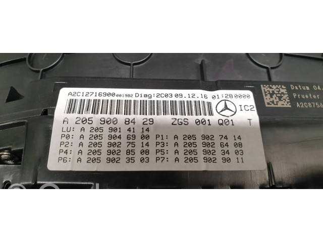 Přístrojová deska  Mercedes-Benz C W205 2017 A2059008429, A2059014114  
