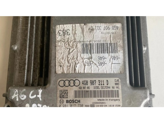 Блок управления двигателя 4G0907311D, 4G0907401   Audi A6 S6 C7 4G