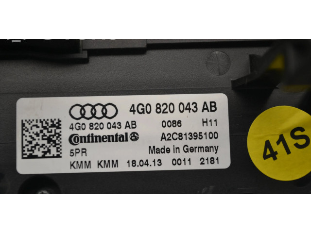 Блок управления климат-контролем 4G0820043AB, A2C81395100   Audi A6 S6 C7 4G