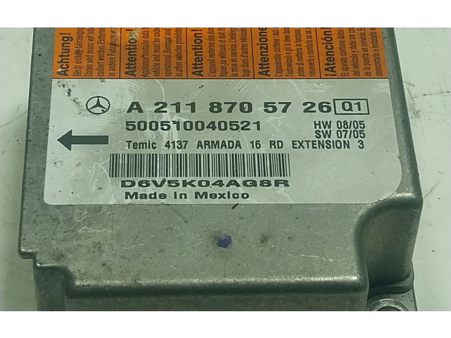 Блок подушек безопасности A2118705726, A2118705726Q1   Mercedes-Benz CLS C219
