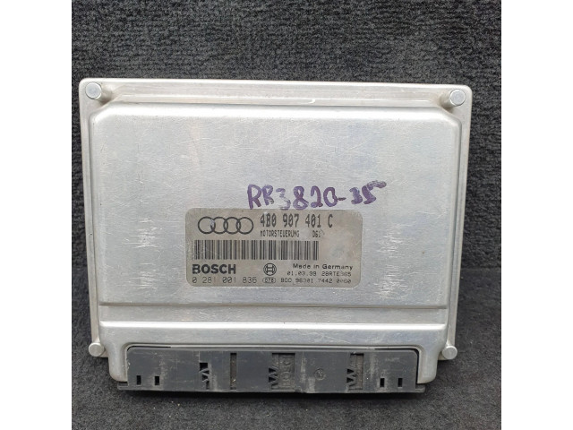 Блок управления двигателя 4B0907401C, 0281001836   Audi A6 S6 C5 4B