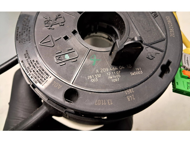 Полоса надувных подушек (кольцо srs) Mercedes-Benz CLK A209 C209  2002 - 2009 года A2095404345, A2094640418      
