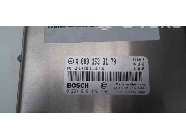 Řídící jednotka 0281010426, BOSCH   Mercedes-Benz A W168 2001