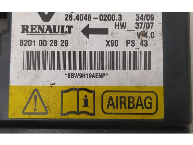 Блок подушек безопасности 8201002829   Renault Sandero I