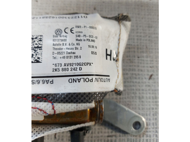 Подушка безопасности в сиденье 2K5880242D   Volkswagen Caddy