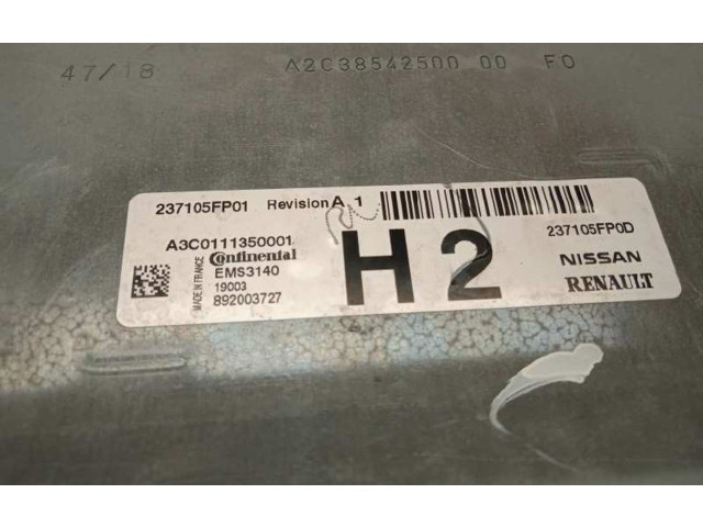 Řídící jednotka 237105FP0D, A3C0111350001   Nissan Micra C+C 2019