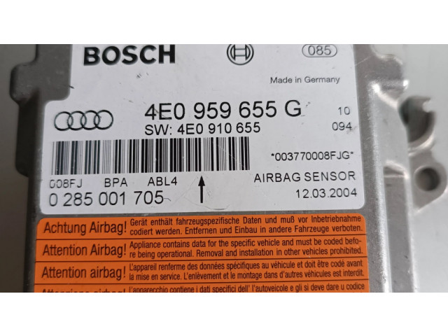 Блок подушек безопасности 4E0959655G, 4E0910655   Audi A8 S8 D3 4E