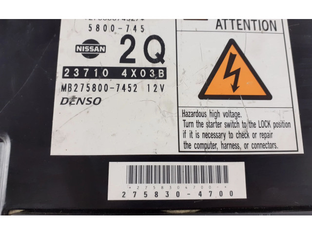 Řídící jednotka 237104X03B, MB2758007452   Nissan Navara D40 2008