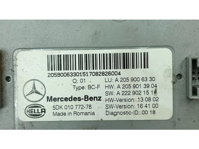 Блок комфорта A2059006360, A2059013904   Mercedes-Benz C W205   